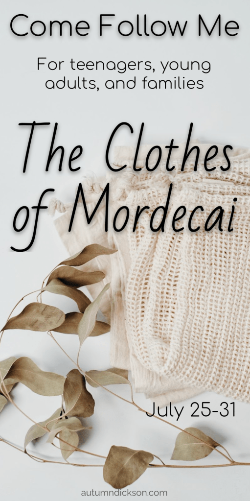 Pinnable image of simple fabrics, The Clothes of Mordecai