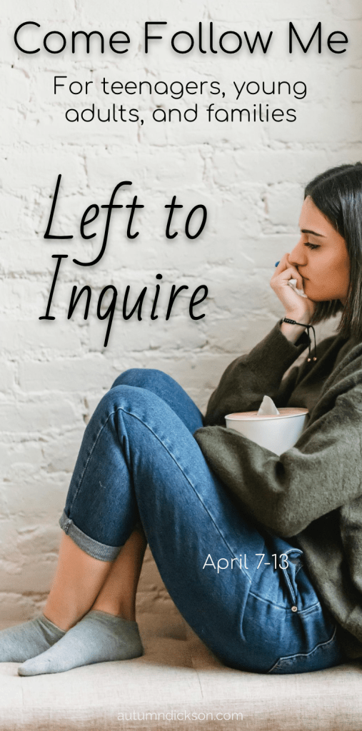 Sometimes the Lord leaves us to look at what He has already given and to come to Him with our questions.