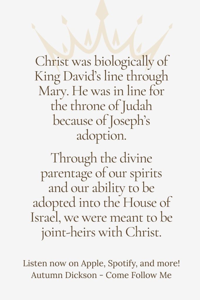 The lineage of Christ, included His adopted lineage, can teach us a great deal about our own lineage.