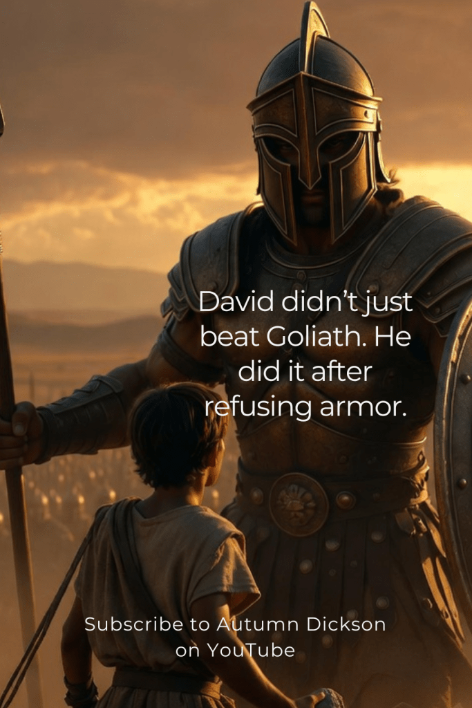 David tried on the armor and rejected it before fighting Goliath. There is symbolism here.