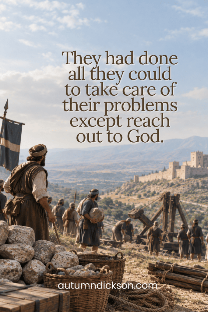 The Lord noticed that His people were preparing intently for war but forgetting about Him.
